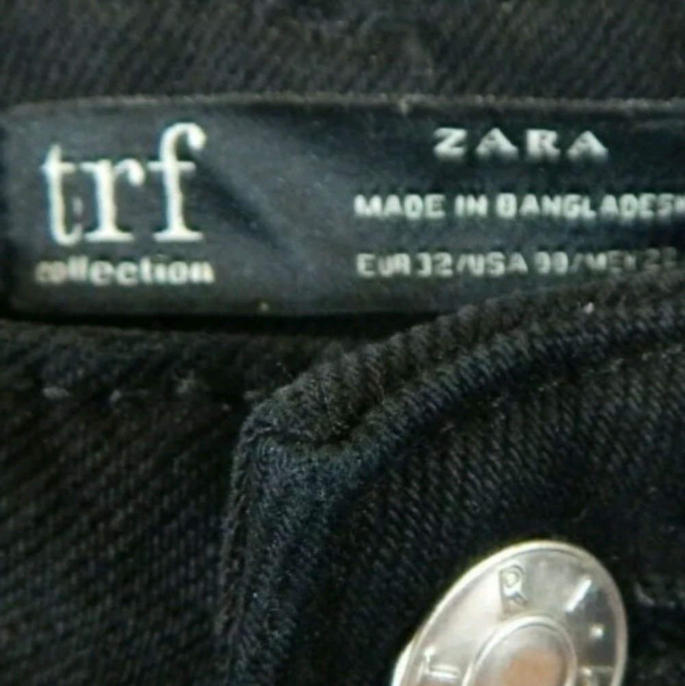Zara Raw Hem Crop Culotte Jeans - Picture 3 of 5